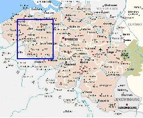 carte de Belgique en anglais