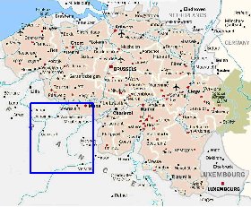 carte de Belgique en anglais