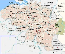 carte de Belgique en anglais