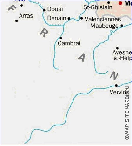 carte de Belgique en anglais