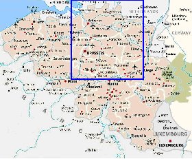 carte de Belgique en anglais