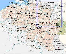 carte de Belgique en anglais