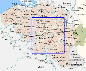 carte de Belgique en anglais