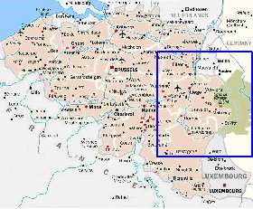 carte de Belgique en anglais