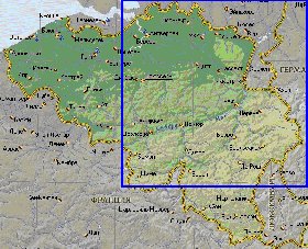 Physique carte de Belgique