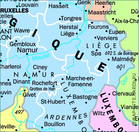 carte de Belgique