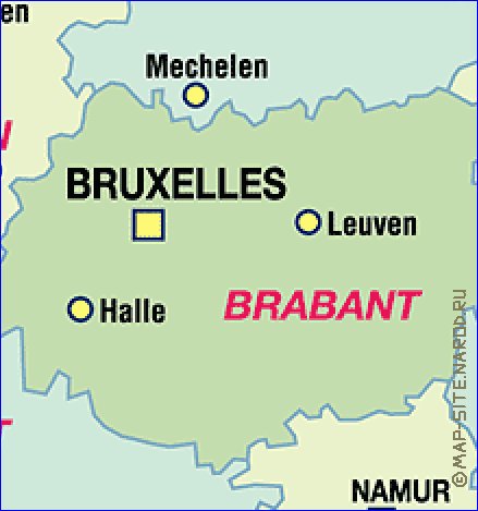 carte de Belgique en allemand