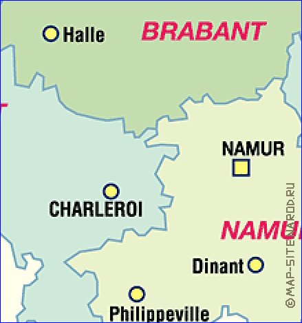 carte de Belgique en allemand