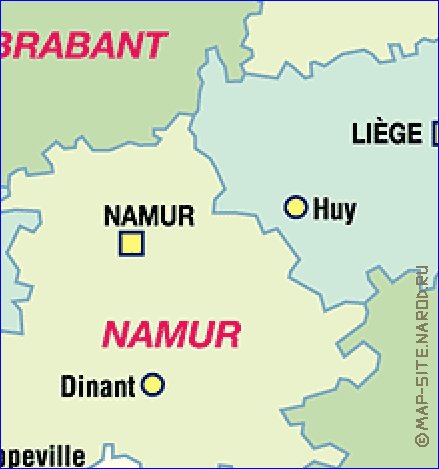 carte de Belgique en allemand