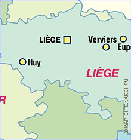 carte de Belgique en allemand