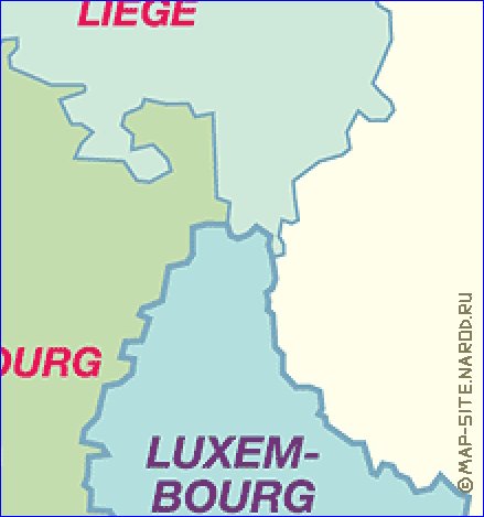 carte de Belgique en allemand