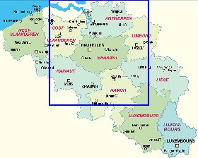 carte de Belgique en allemand