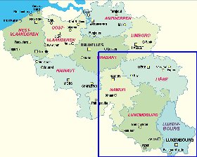 carte de Belgique en allemand