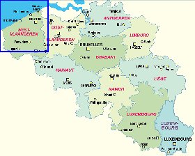 mapa de Belgica em alemao