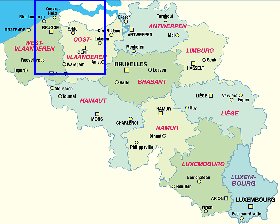 carte de Belgique en allemand