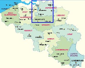 carte de Belgique en allemand