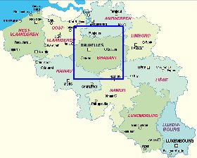 carte de Belgique en allemand