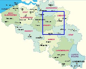 carte de Belgique en allemand