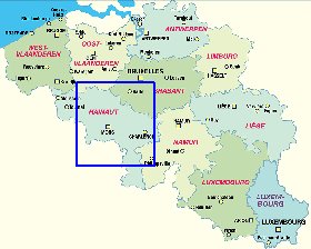 carte de Belgique en allemand