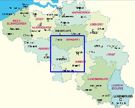 carte de Belgique en allemand