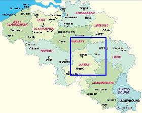 carte de Belgique en allemand