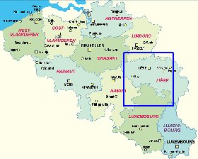 carte de Belgique en allemand