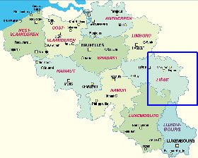 carte de Belgique en allemand