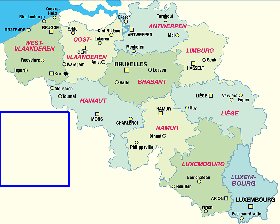 carte de Belgique en allemand