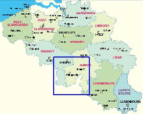 carte de Belgique en allemand