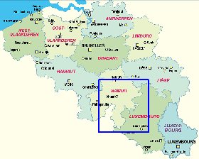 mapa de Belgica em alemao