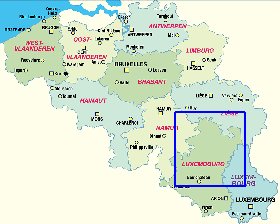 carte de Belgique en allemand