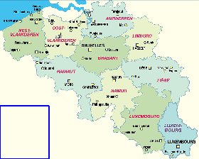 carte de Belgique en allemand