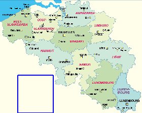 carte de Belgique en allemand