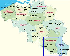 carte de Belgique en allemand