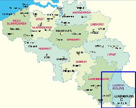 carte de Belgique en allemand