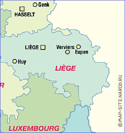 mapa de Belgica em alemao