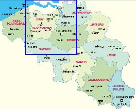 mapa de Belgica em alemao