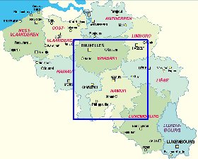 mapa de Belgica em alemao