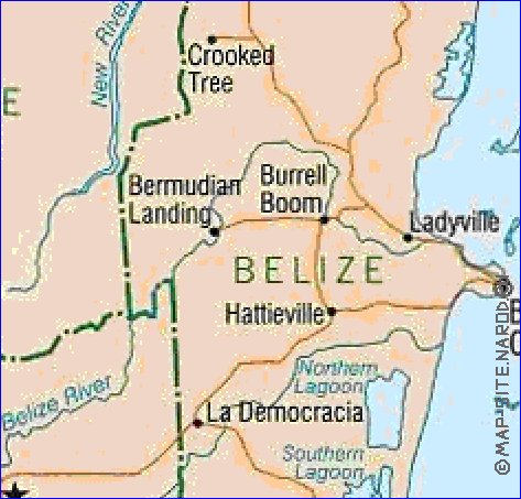 Administratives carte de Belize