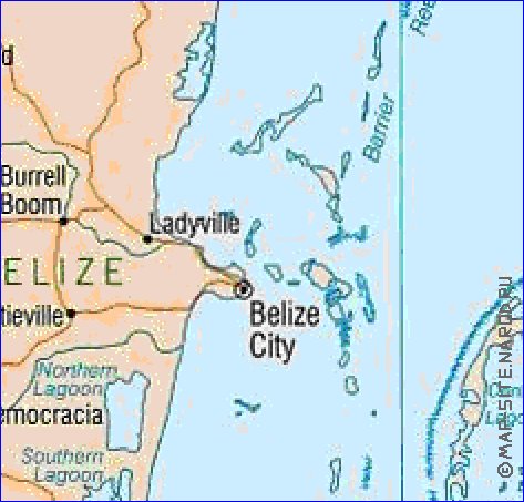 Administratives carte de Belize