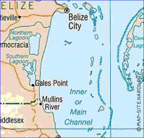 Administratives carte de Belize