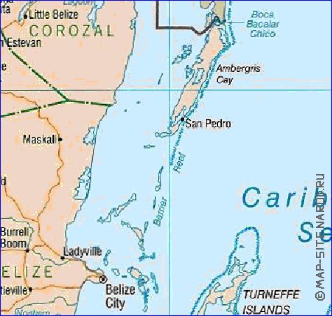 Administratives carte de Belize