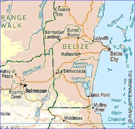 Administratives carte de Belize