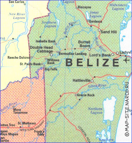 carte de Belize