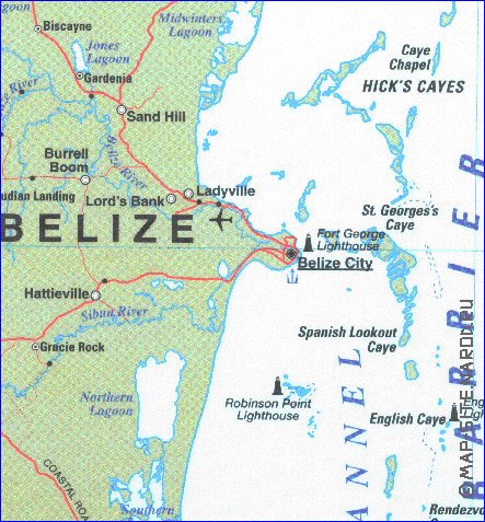 carte de Belize