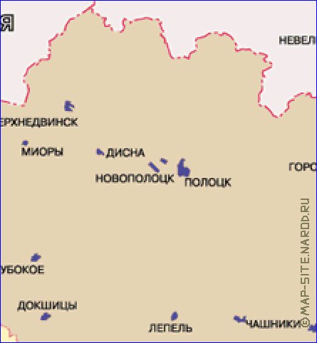 Administrativa mapa de Bielorrussia