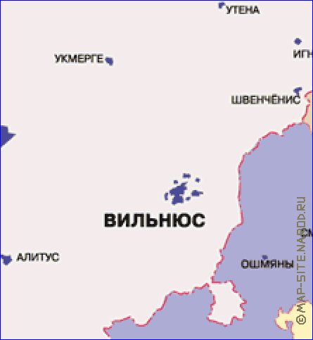 Administrativa mapa de Bielorrussia