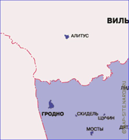 Administrativa mapa de Bielorrussia