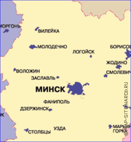 Administrativa mapa de Bielorrussia