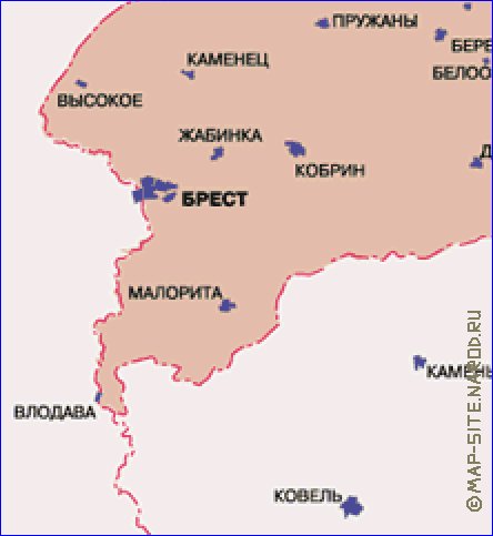 Administrativa mapa de Bielorrussia